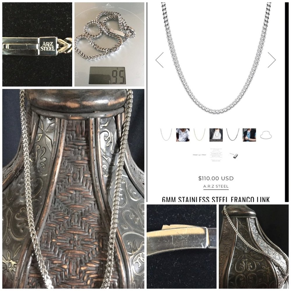 Stainless Steel Link chain necklace- Designer A.R.Z  - Top Quality!-